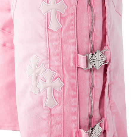 GUAPI / French Rose Cross Buckle Shorts
