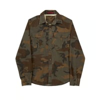 RECKLESS SCHOLARS / DENIM CAMO SHIRT GRAY