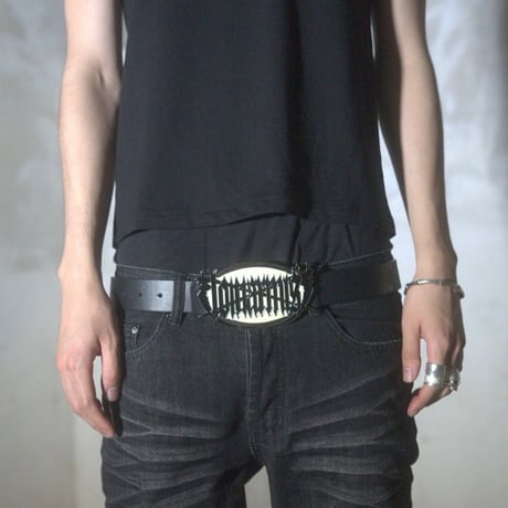 LOIN ARMIS / TWO FACED SCYTHE BUCKLE BELT / VINTAGE WHITE