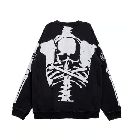 VANSON×MASTERMIND / CREWNECK SWEATSHIRT / DAMAGED
