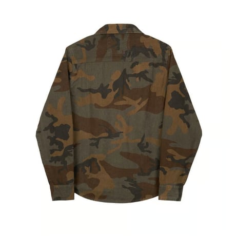 RECKLESS SCHOLARS / DENIM CAMO SHIRT GRAY