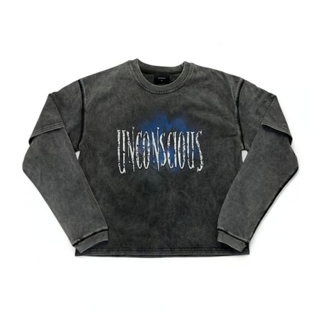 【ラスト1点】 unconscious / Fading Flower Long Sleeve / Ash Gray
