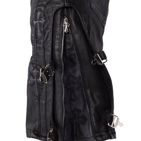 GUAPI / All Black Cross Buckle Shorts