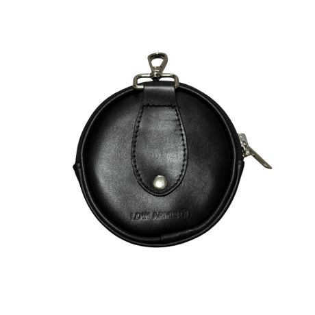 LOIN ARMIS / CROSS ZIPPER LEATHER CIRCLE COIN CASE