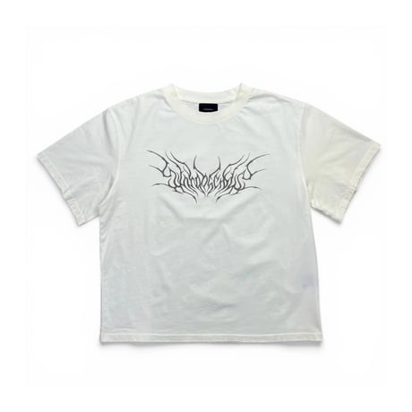 【ラスト1点】unconscious / GOTHIC TRIBAL LOGO T-SHIRT / Bone White