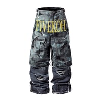 FIVEKOH / CAMO DENIM CARGO PANTS