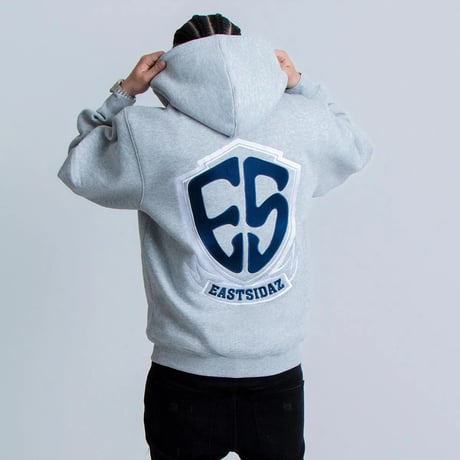 WEST WEAR / ES EMBROIDERY LOGO HOODIE / GRAY