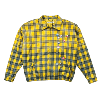 BLOOM YARD / GRADATION CHECK BADGES JACKET / YELLOW