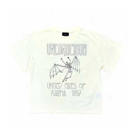 unconscious / SKELETAL KARMA '87 T-SHIRT / BONE WHITE