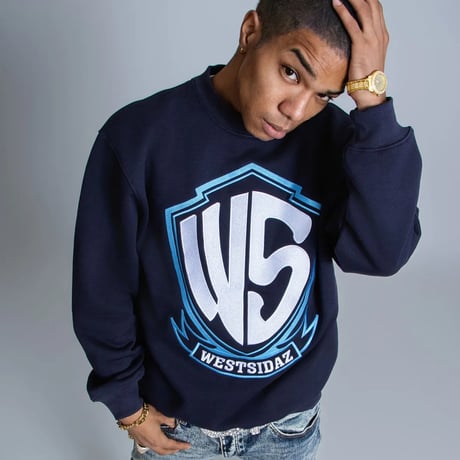 WEST WEAR / WS EMBROIDERY LOGO CREWNECK / NAVY