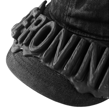 SERONINE LAB / Wax-Coated SLA 3D Logo Curved-Brim Cap