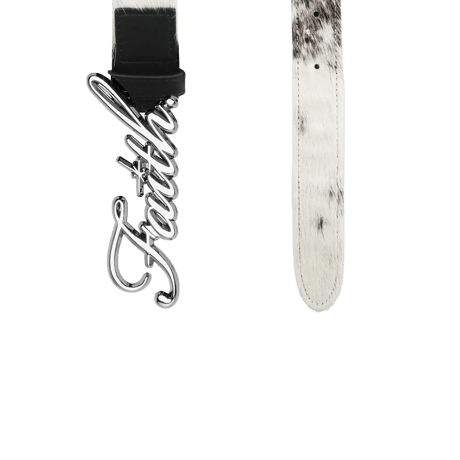 FAITH BY LUIS / GENUINE COWHIDE CHROME FAITH BELT