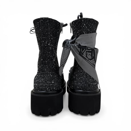 unconscious × VI E DIT / Obsidian Recurve Boots "Needle Punch"