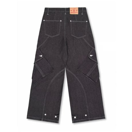 【ラスト1点】FULL OF SSUN / DOUBLE BUTTONFLY CARGO DENIM / BLACK