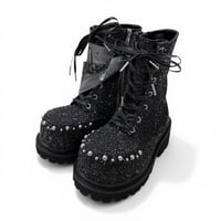 unconscious × VI E DIT / Obsidian Recurve Boots "Needle Punch"