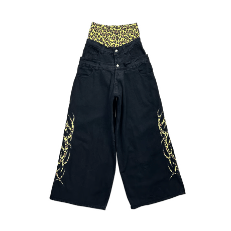 2001 Odysey / TRIPLE STACKED CHEETAH JEANS