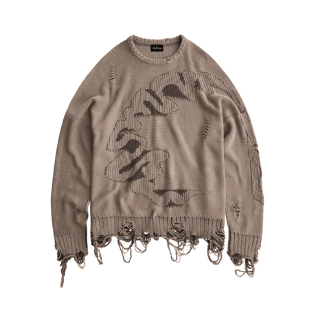 MADFRENZY / CORTEX GRUNGE SWEATER / SAND
