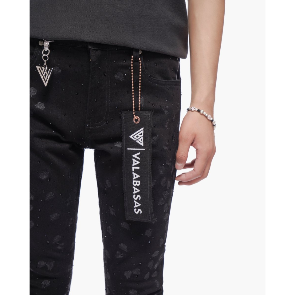 VALABASAS ブラック フレアデニムパンツ 28インチ 一度のみ使用 楽天