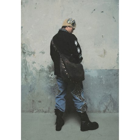 THUG CLUB / IRON STEEL LEATHER DENIM PANTS / BLUE