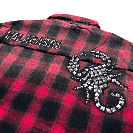VALABASAS / LUMBERJACK LAYERED FLANNEL / BLACK&RED