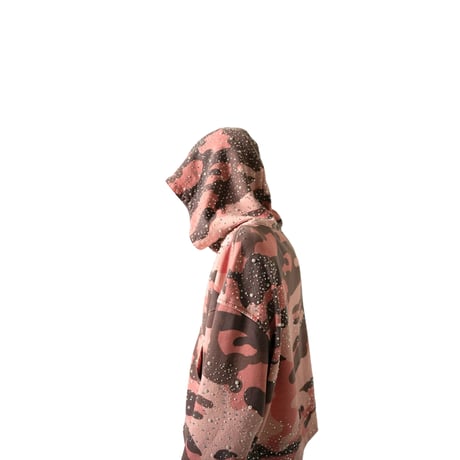 THREADED VISION / PINK REBEL HOODIE / CAMO