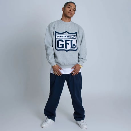 WEST WEAR / GFL EMBROIDERY LOGO CREWNECK / GRAY
