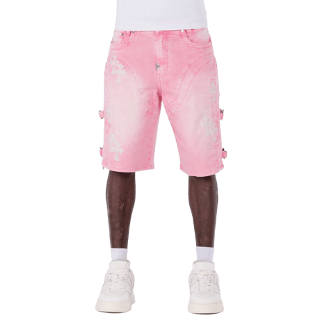 GUAPI / French Rose Cross Buckle Shorts