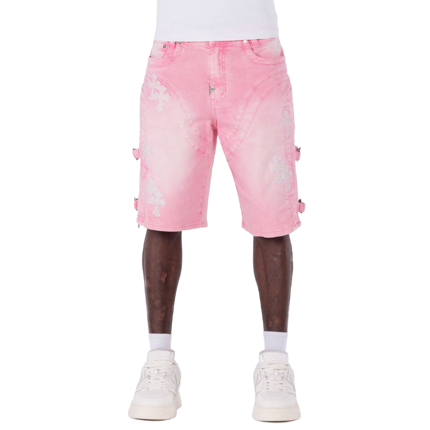 GUAPI / French Rose Cross Buckle Shorts | PLUG