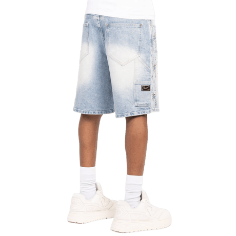 GUAPI / Aqua Blue Spider Denim Shorts