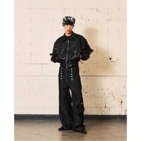 【ラスト1点】FULL OF SSUN / DOUBLE BUTTONFLY CARGO DENIM / BLACK