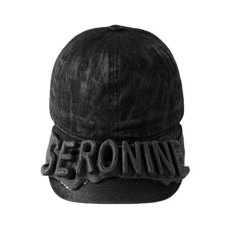 SERONINE LAB / Wax-Coated SLA 3D Logo Curved-Brim Cap