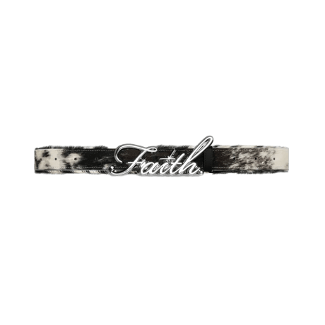 FAITH BY LUIS / GENUINE COWHIDE CHROME FAITH BELT