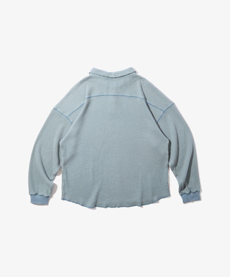 Waffle L/S Polo (Sax)