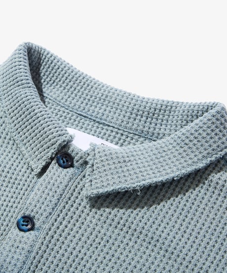 Waffle L/S Polo (Sax)