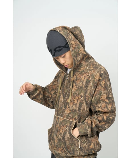 Dry Waffle Full Zip Hoodie (Woodland Camo)