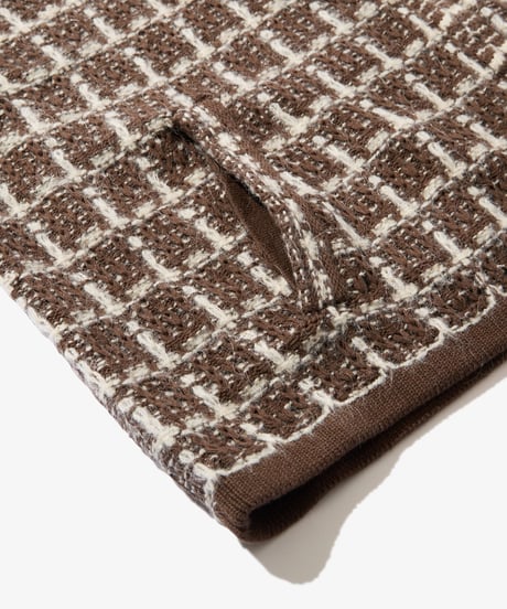 Tweed Knit Jacket (Brown)
