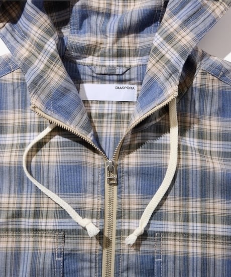 Hooded Corduroy Shirt (Blue)