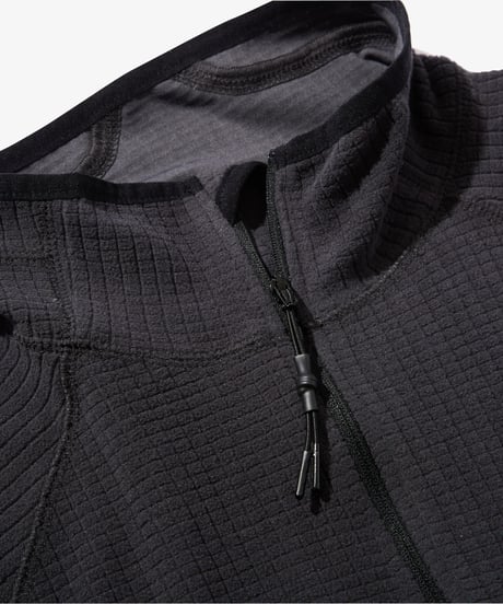 Grid Fleece Pullover (Black)