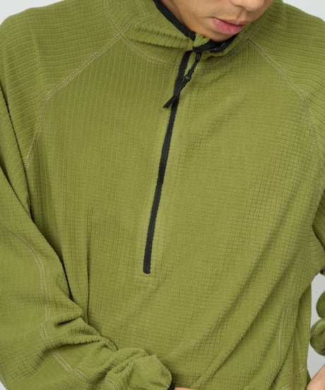 Grid Fleece Pullover (Green)