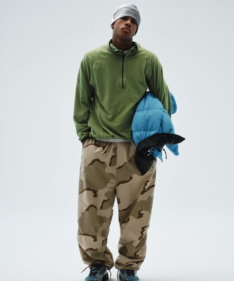 Grid Fleece Pullover (Black)