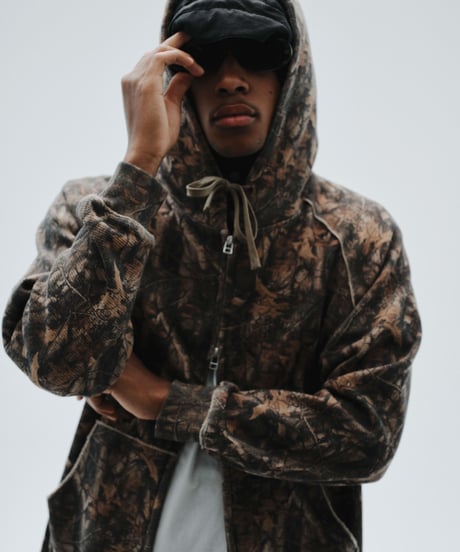 Dry Waffle Full Zip Hoodie (Woodland Camo)