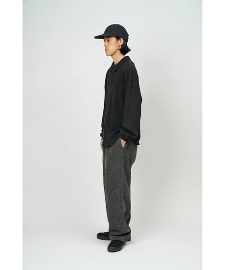 Waffle L/S Polo (Brown)