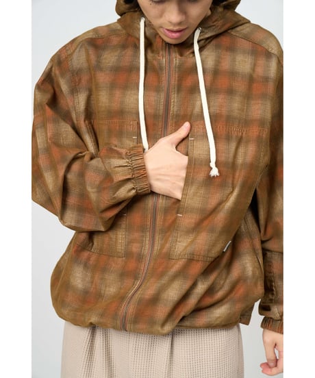 Hooded Corduroy Shirt (Blue)