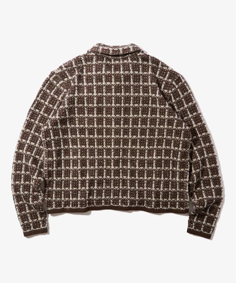 Tweed Knit Jacket (Brown)