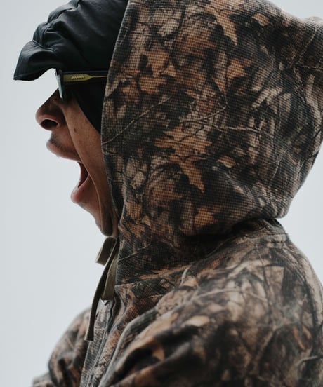 Dry Waffle Full Zip Hoodie (Woodland Camo)