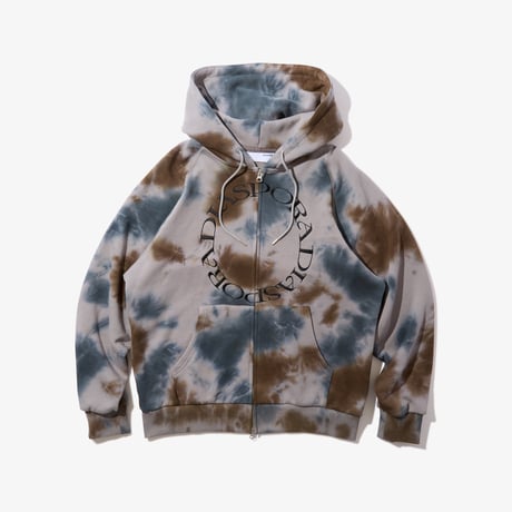 Dyed Full Zip Hooded Sweatshirt (Dark Camo)