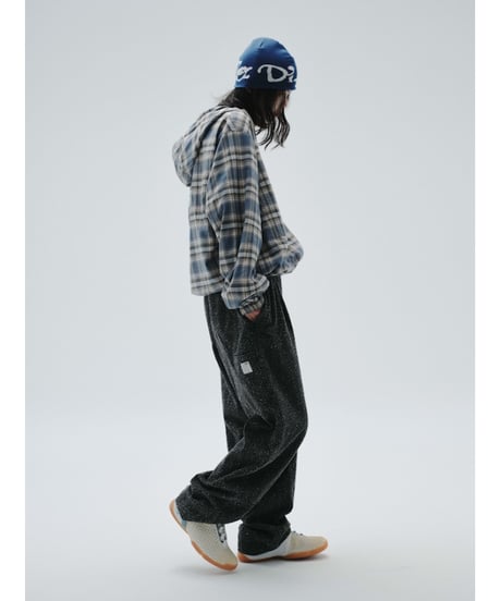 Hooded Corduroy Shirt (Blue)