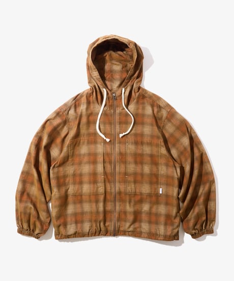 Hooded Corduroy Shirt (Brown)