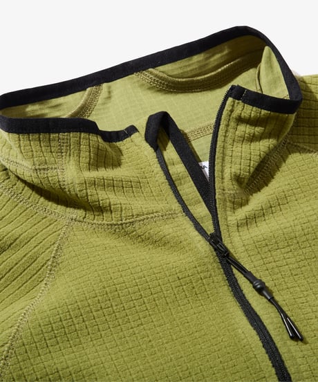 Grid Fleece Pullover (Green)