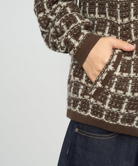 Tweed Knit Jacket (Ivory)